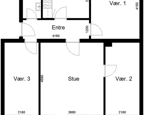 4 værelses lejlighed i Kolding