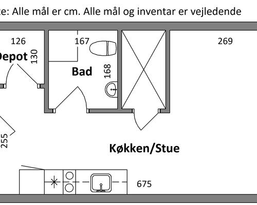 44 m2 værelse i Horsens