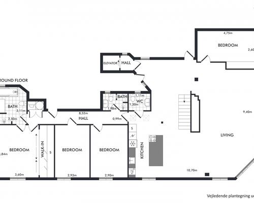Eksklusiv møbleret penthouse med privat tagterrasse og panoramaudsigt over København til udlejning for 6-12 mdr.