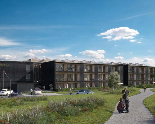 Moderne 3 værelses seniorbolig med altan