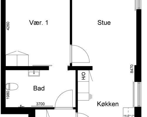 2 værelses lejlighed i Bjerringbro