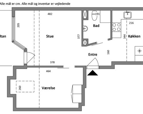 2 værelses lejlighed i Randers