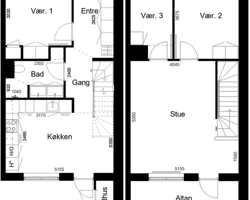 4 værelses hus i Aars