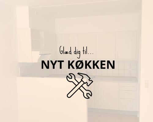 Lys 2-værelses med nyt køkken i populære Odinparken
