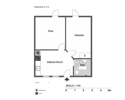 2 værelses lejlighed i Odense S