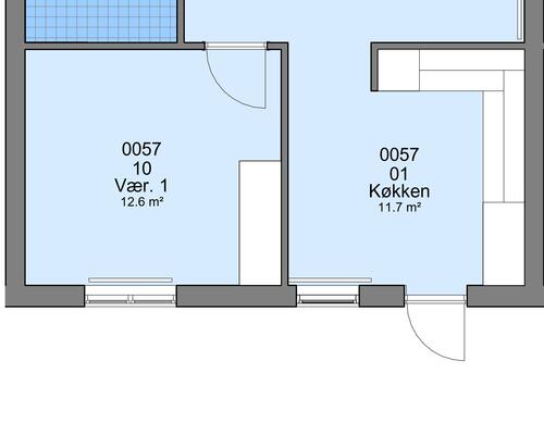 2 værelses hus i Vesløs