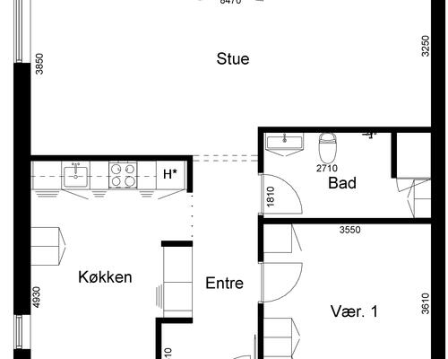 2 værelses lejlighed i Grenaa