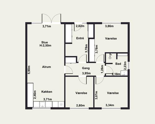 3 værelses hus i Årslev