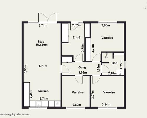 3 værelses hus i Årslev