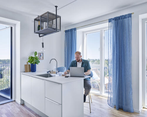 Lejlighed med sydøstvendt terrasse