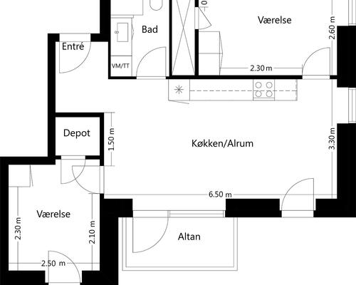 3 værelses lejlighed i Ballerup