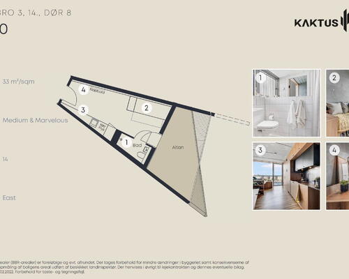 1 værelses lejlighed i København V