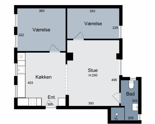 3 værelses lejlighed i Højer