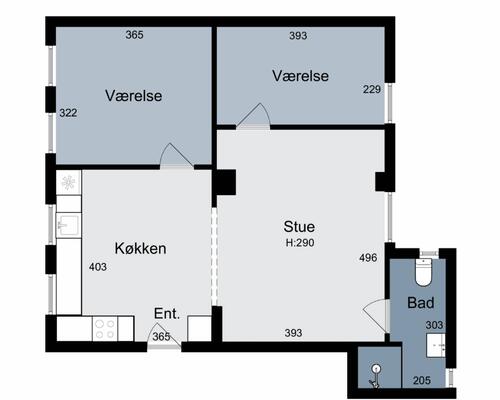 3 værelses lejlighed i Højer