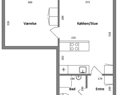2 værelses lejlighed i Herning