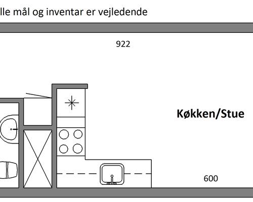 1 værelses lejlighed i Odder