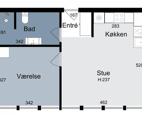 2 værelses lejlighed i Næstved