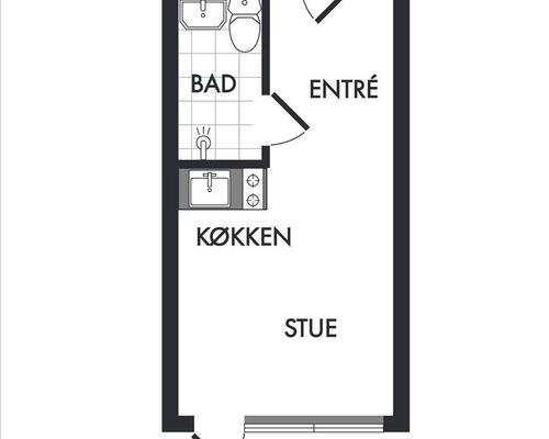 1 værelses lejlighed i Frederiksberg