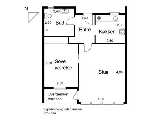 2 værelses hus i Gesten