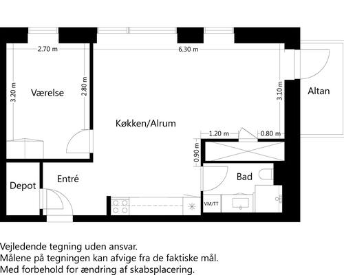 2 værelses lejlighed i Ballerup