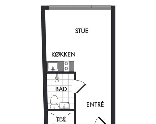 1 værelses lejlighed i Frederiksberg