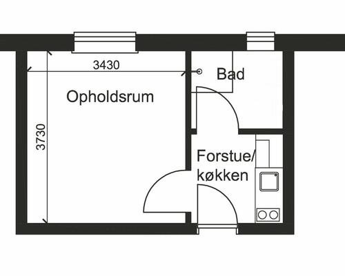 1 værelses lejlighed i Viborg