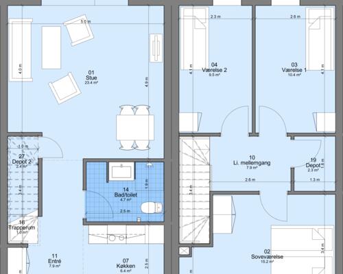 4 værelses hus i Odense V