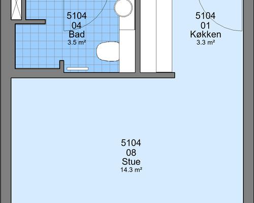 2 værelses lejlighed i Tinglev
