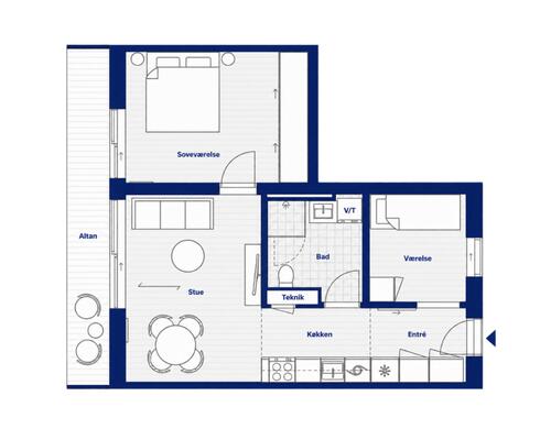 3 værelses – Munkebjergvænget 11E, 4. lejl. 6 – Odense M