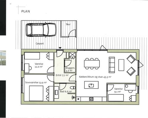 4 værelses hus i Herning