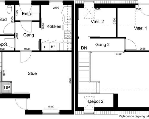 3 værelses hus i Hammel