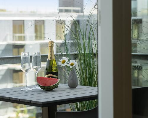 Delevenlig penthouse - to altaner