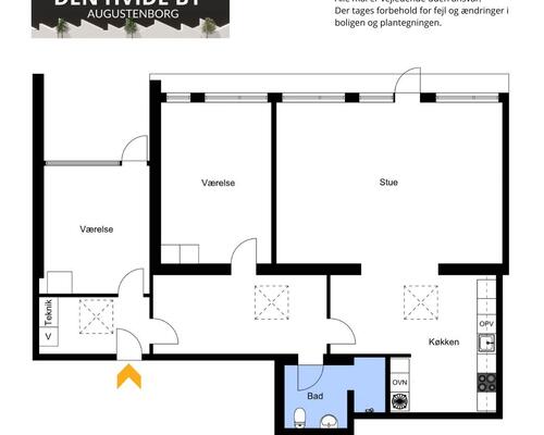 3 værelses lejlighed i Augustenborg