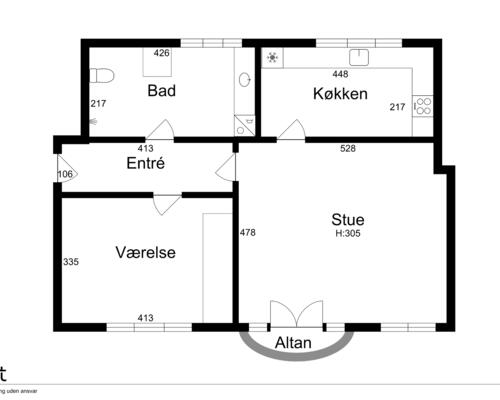 Flot og lys lejlighed på 98 m2 i Sygehuskvarteret