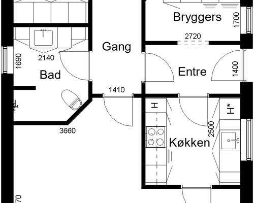 3 værelses hus i Nibe