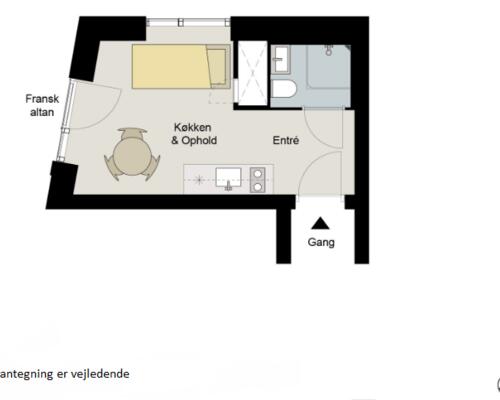 1 værelses lejlighed i Rødovre