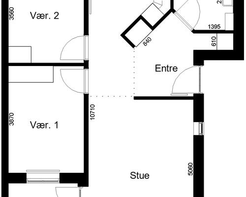 3 værelses hus i Roslev