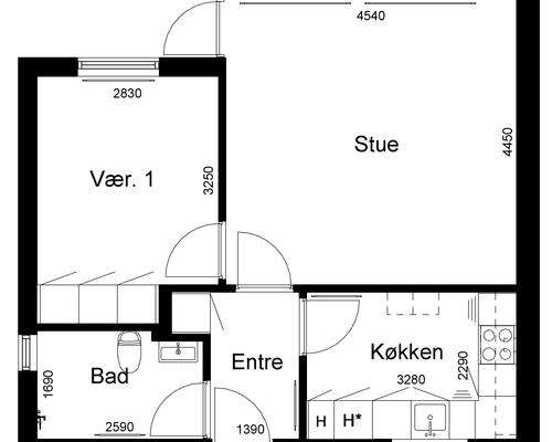 2 værelses hus i Thyborøn