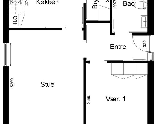 2 værelses hus i Harboøre