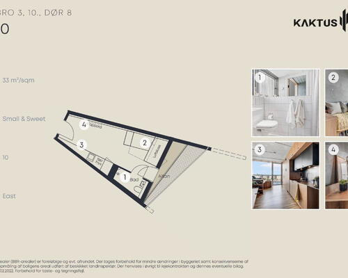 1 værelses lejlighed i København V