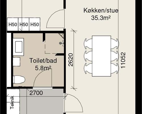 2 værelses hus i Silkeborg