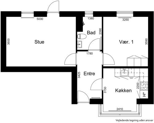 2 værelses hus i Aabenraa