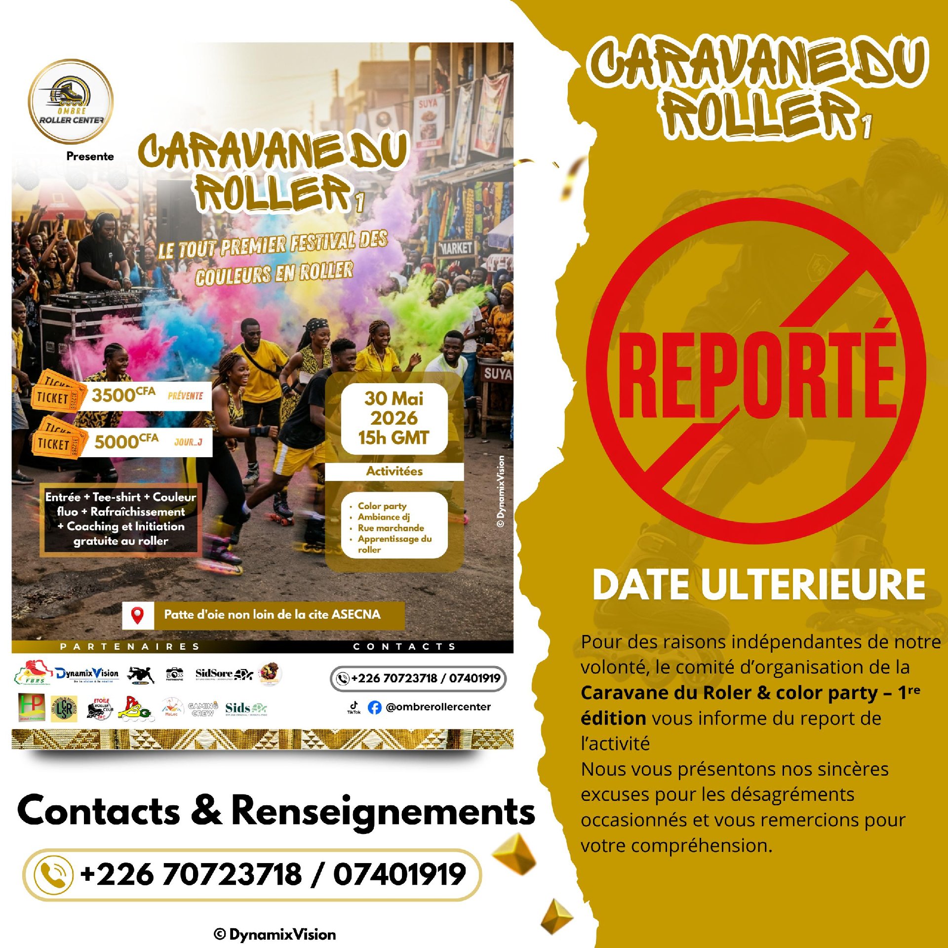 CARAVANE DU ROLLER &COLOR PARTY ⛸️🇧🇫🔥