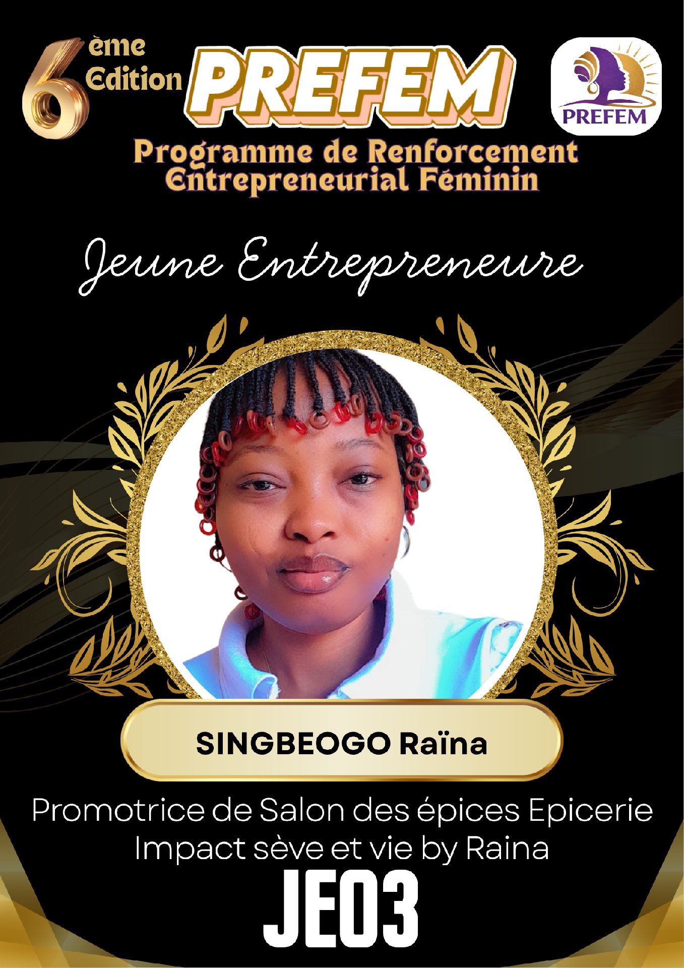 JE03 SINGBEOGO  Raina