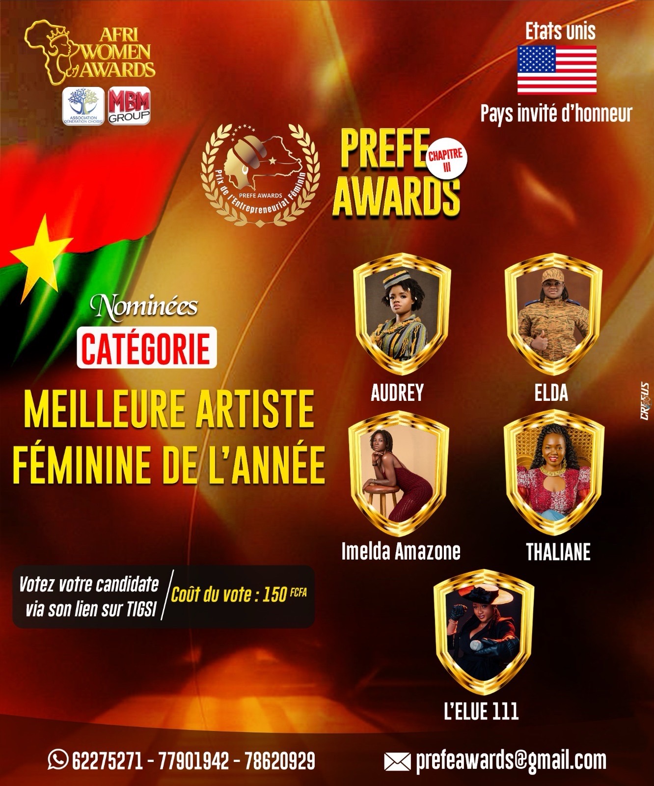 Meilleure artiste féminine de l'année