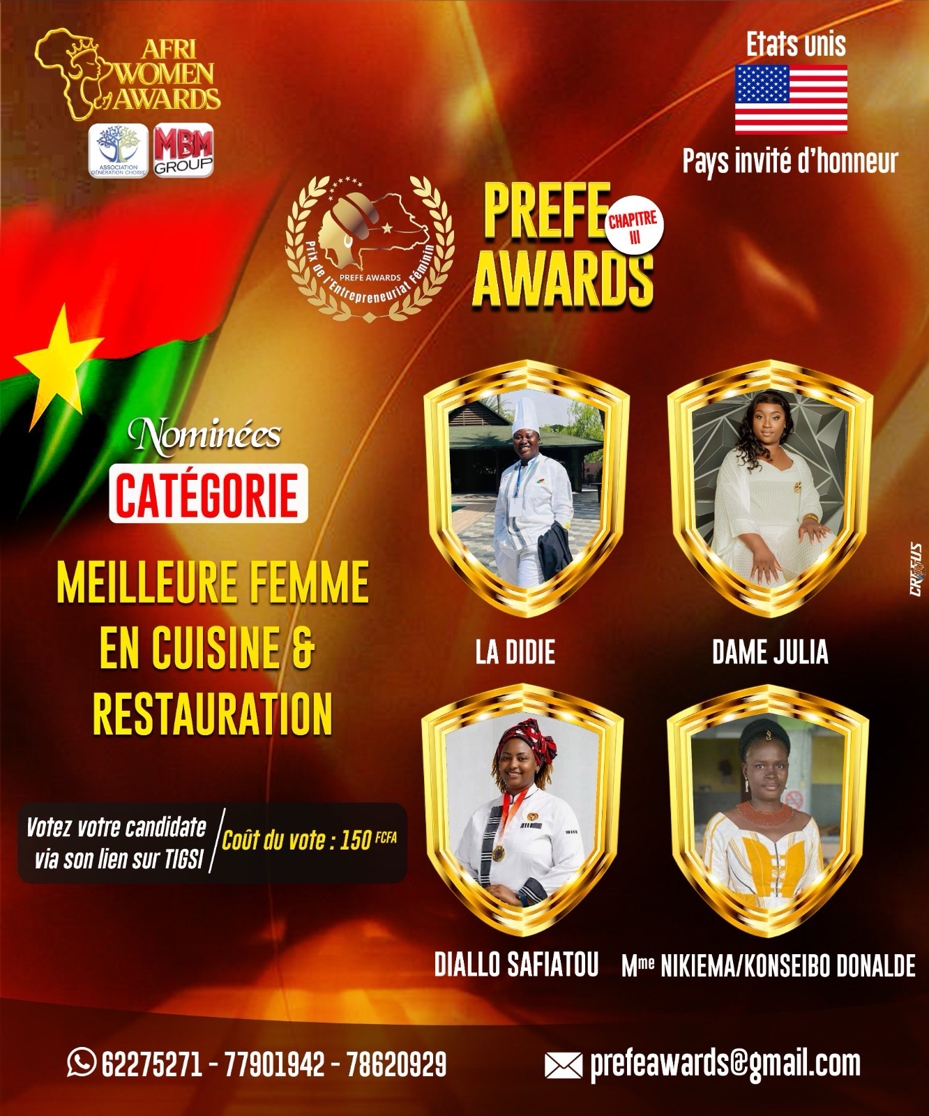 Meilleure femme en cuisine & restauration
