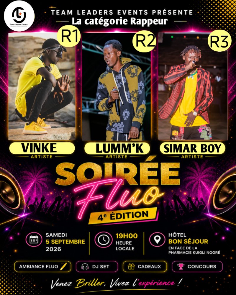 Soirée FLUO 2026 - Rappeur