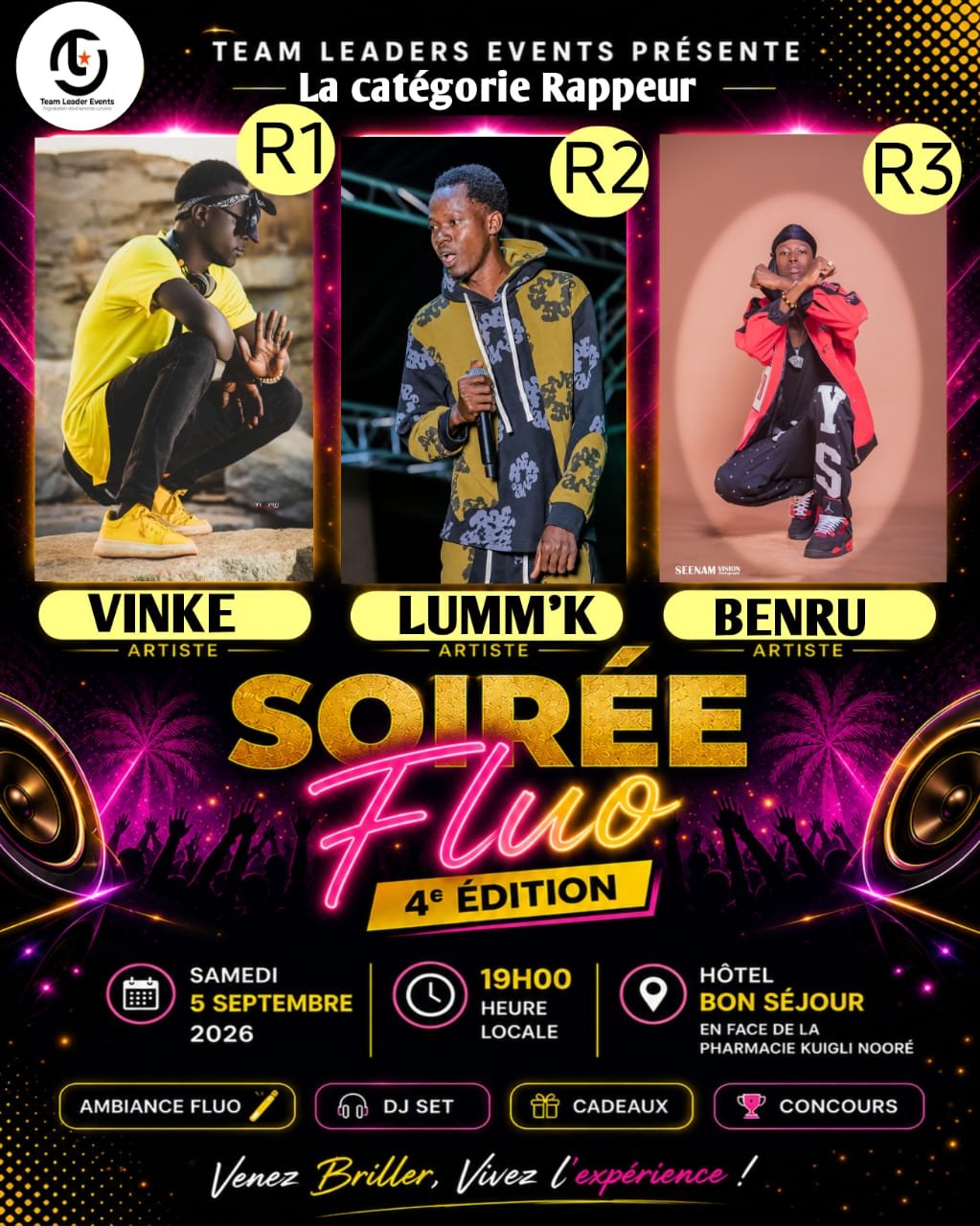 Soirée FLUO 2026 - Rappeur