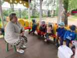 НОД«Прогулка в песочницу с «Ёлочкой» и «Колобком»