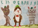 Выставка рисунков "День Защитника Отечества"